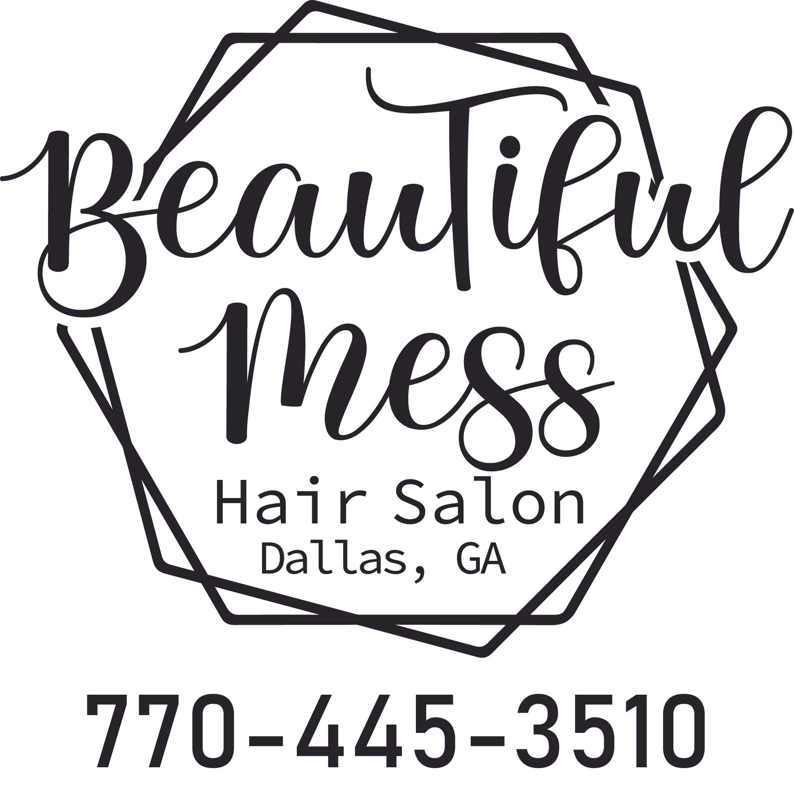 Beautiful Mess Hair Salon for back logo-01